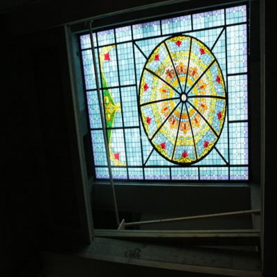 彩繪穹頂玻璃W-D-6017